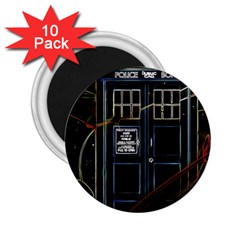 Tardis Doctor Who Magic Travel Macine Fantasy 2 25  Magnets (10 Pack) 