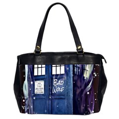 Bad Wolf Tardis Doctor Who Oversize Office Handbag (2 Sides) by Cendanart