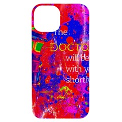 Doctor Who Dr Who Tardis Iphone 14 Black Uv Print Case by Cendanart