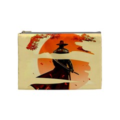 Samurai Art Ninja Katana Anime Aesthetic  Japanese Lore Style Mythology Retro Classic Warrior Cosmetic Bag (Medium)