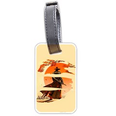 Samurai Art Ninja Katana Anime Aesthetic  Japanese Lore Style Mythology Retro Classic Warrior Luggage Tag (one Side) by Bedest