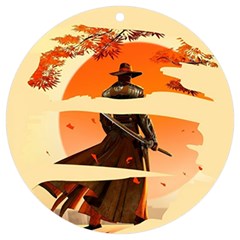 Samurai Art Ninja Katana Anime Aesthetic  Japanese Lore Style Mythology Retro Classic Warrior Uv Print Acrylic Ornament Round by Bedest