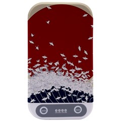 Red Sun Sea Waves Bird Japanese Art Minimalist Sterilizers by Bedest