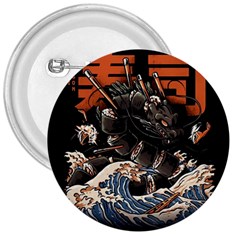 Sushi Dragon Japanese 3  Buttons by Bedest