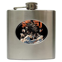 Sushi Dragon Japanese Hip Flask (6 Oz) by Bedest