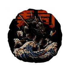 Sushi Dragon Japanese Standard 15  Premium Round Cushions by Bedest