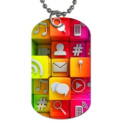 Colorful 3d Social Media Dog Tag (one Side) by Ket1n9