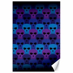 Skull Pattern Wallpaper Canvas 20  X 30  by Ket1n9