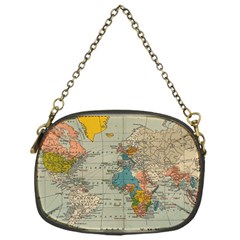 Vintage World Map Chain Purse (one Side) by Ket1n9