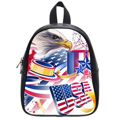United States Of America Usa  Images Independence Day School Bag (small) by Ket1n9