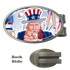 Independence Day United States Of America Money Clips (oval)  by Ket1n9