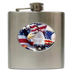 United States Of America Images Independence Day Hip Flask (6 Oz) by Ket1n9