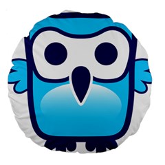 Owl Logo Clip Art Large 18  Premium Round Cushions by Ket1n9