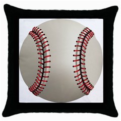 Baseball Throw Pillow Case (black) by Ket1n9