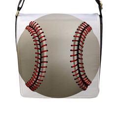 Baseball Flap Closure Messenger Bag (l) by Ket1n9