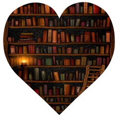 Books Library Wooden Puzzle Heart by Ket1n9