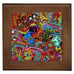 Art Color Dark Detail Monsters Psychedelic Framed Tile by Ket1n9