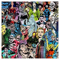 Vintage Horror Collage Pattern Lightweight Scarf  by Ket1n9