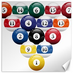 Racked Billiard Pool Balls Canvas 16  X 16  by Ket1n9