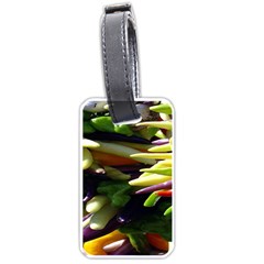 Bright Peppers Luggage Tag (one Side) by Ket1n9