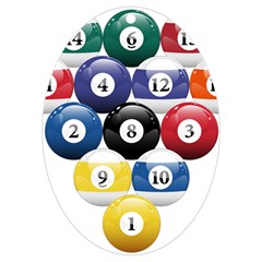 Racked Billiard Pool Balls Uv Print Acrylic Ornament Oval by Ket1n9