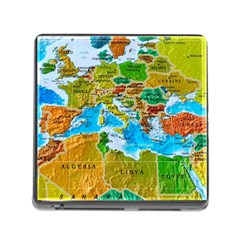 World Map Memory Card Reader (square 5 Slot) by Ket1n9
