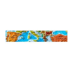 World Map Premium Plush Fleece Scarf (mini) by Ket1n9