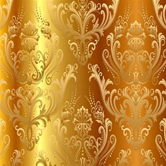 Golden Pattern Vintage Gradient Vector Play Mat (rectangle) by Ket1n9