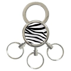 White Tiger Skin 3-ring Key Chain by Ket1n9