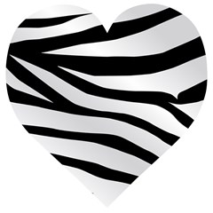 White Tiger Skin Wooden Puzzle Heart by Ket1n9