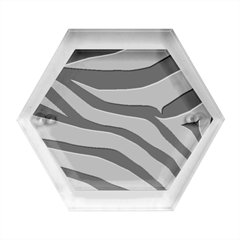 White Tiger Skin Hexagon Wood Jewelry Box by Ket1n9