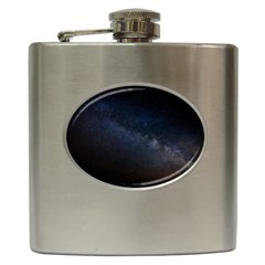 Cosmos Dark Hd Wallpaper Milky Way Hip Flask (6 Oz)