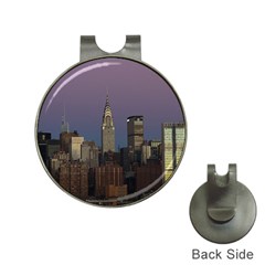 Skyline City Manhattan New York Hat Clips With Golf Markers by Ket1n9