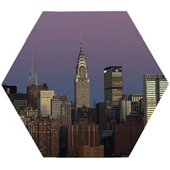 Skyline City Manhattan New York Wooden Puzzle Hexagon by Ket1n9