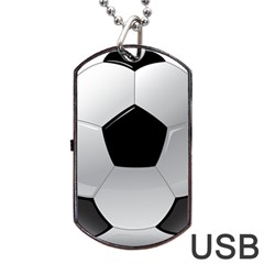 Soccer Ball Dog Tag Usb Flash (one Side) by Ket1n9