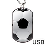Soccer Ball Dog Tag USB Flash (Two Sides) Back