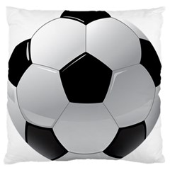 Soccer Ball Large Premium Plush Fleece Cushion Case (one Side)