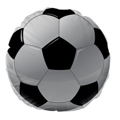 Soccer Ball Large 18  Premium Flano Round Cushions by Ket1n9