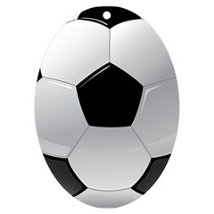 Soccer Ball Uv Print Acrylic Ornament Oval by Ket1n9