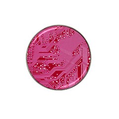 Pink Circuit Pattern Hat Clip Ball Marker (10 Pack) by Ket1n9