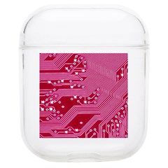 Pink Circuit Pattern Soft Tpu Airpods 1/2 Case by Ket1n9