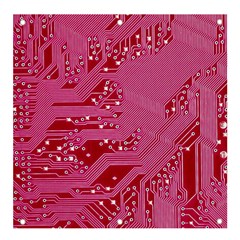 Pink Circuit Pattern Banner And Sign 4  X 4  by Ket1n9