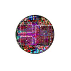 Technology Circuit Board Layout Pattern Hat Clip Ball Marker by Ket1n9