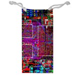 Technology Circuit Board Layout Pattern Jewelry Bag Front