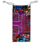 Technology Circuit Board Layout Pattern Jewelry Bag Back