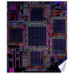 Cad Technology Circuit Board Layout Pattern Canvas 8  X 10  by Ket1n9