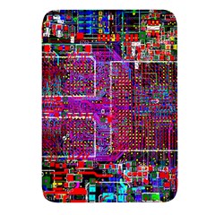 Technology Circuit Board Layout Pattern Rectangular Glass Fridge Magnet (4 Pack) by Ket1n9