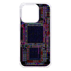 Cad Technology Circuit Board Layout Pattern Iphone 14 Pro Tpu Uv Print Case by Ket1n9