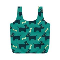 Happy Dogs Animals Pattern Full Print Recycle Bag (m) by Ket1n9