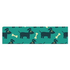 Happy Dogs Animals Pattern Oblong Satin Scarf (16  X 60 ) by Ket1n9